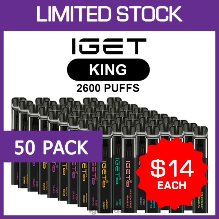 IGET Sale king - 2600 baforadas - pacote com 50 B6X82502