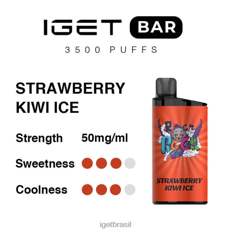 IGET Bar Shop barra 3500 baforadas B6X82303 gelo de morango e kiwi