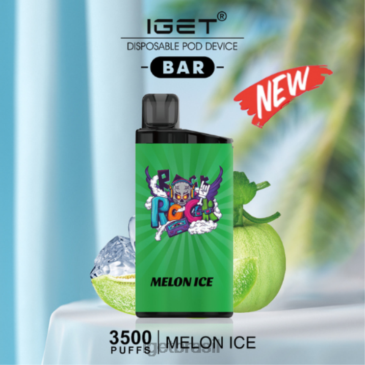 IGET Shop barra - 3500 baforadas B6X82448 gelo de melão