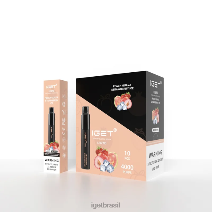 IGET Vape Sale lenda 4000 baforadas B6X82320 sorvete de morango com goiaba e pêssego