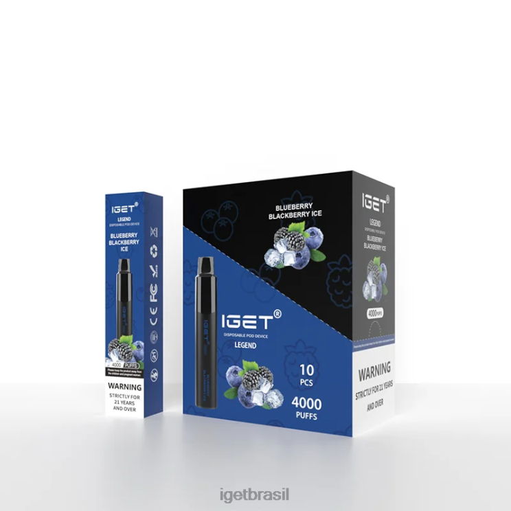 IGET Bar lenda 4000 baforadas B6X82325 gelo de amora e mirtilo