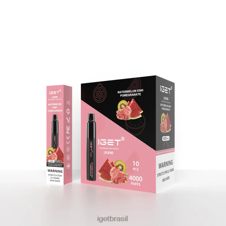 IGET Vape Shop lenda 4000 baforadas B6X82336 melancia, kiwi, romã