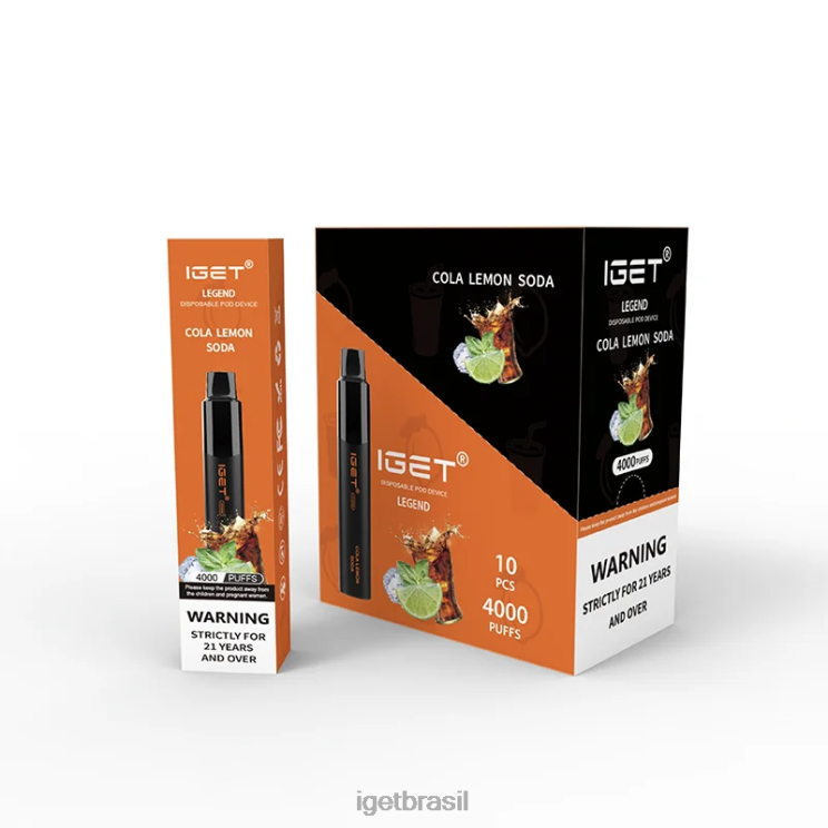 IGET Sale lenda 4000 baforadas B6X82349 refrigerante de cola e limão