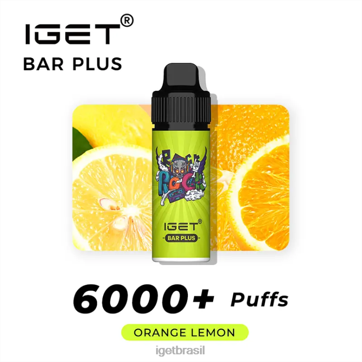 IGET Store barra mais 6.000 baforadas B6X82238 limão laranja