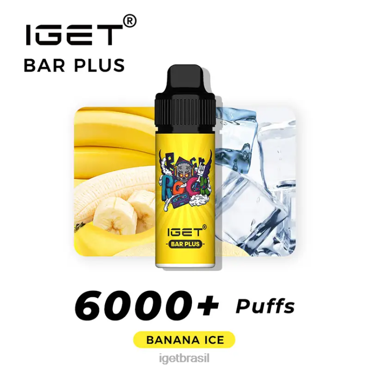 IGET Sale barra mais 6.000 baforadas B6X82244 gelo de banana