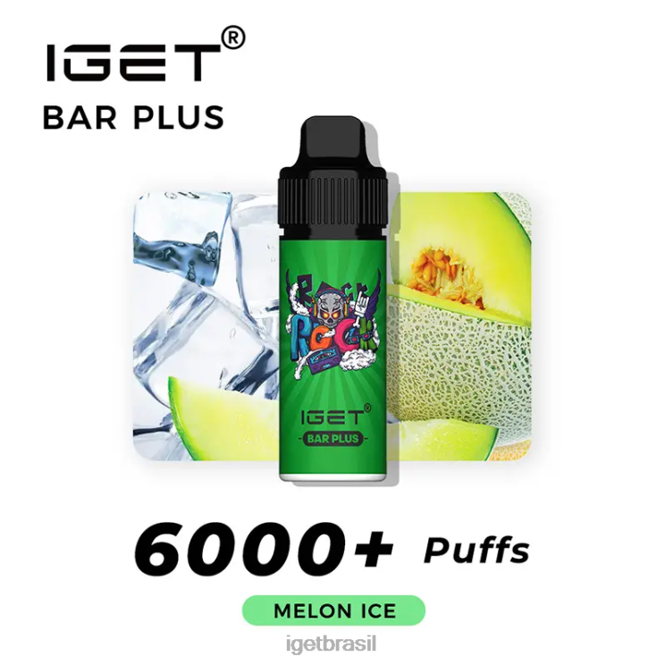 IGET Bar barra mais 6.000 baforadas B6X82250 gelo de melão