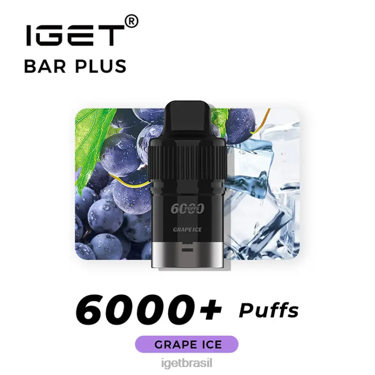 IGET Store barra mais cápsula 6000 baforadas B6X82258 gelo de uva