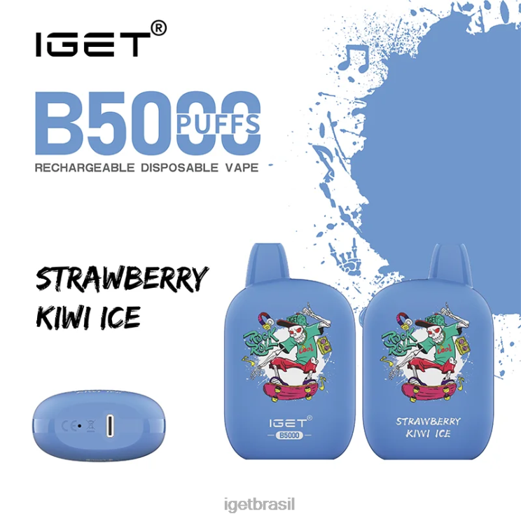 IGET Bar b5000 B6X82314 gelo de morango e kiwi