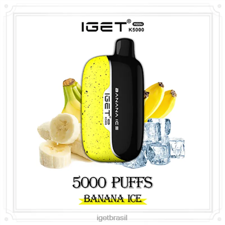 IGET Vape Shop lua 5000 baforadas B6X82221 gelo de banana